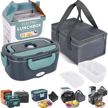 2-in-1 electric lunch box leak-proof portable food warmer 1.5/2/2.5 L microwave bento lunch box with stainless steel container