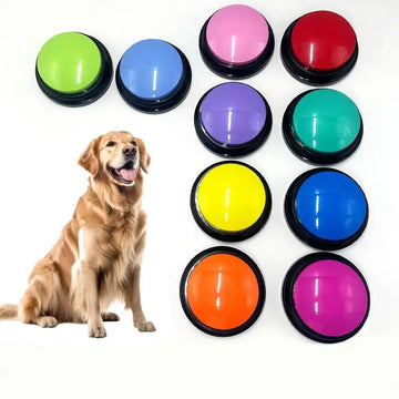 Interactive Recordable Dog Toy – Portable Talking Buttons for Travel, Play & Pet Entertainment